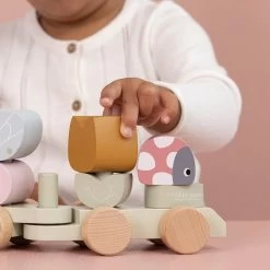 Little Dutch LD Block Train Flowers & Butterflies -Baby Products Sale Store 0017230 little dutch stacking train flowers butterflies flowers butterflies 4