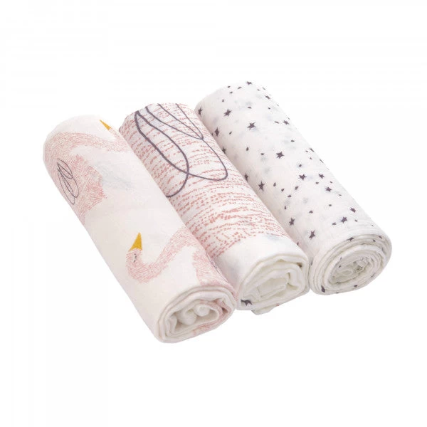 LÄSSIG Heavenly Soft Swaddle Large 3 Pack 5 LÄSSIG Heavenly Soft Swaddle Large 3 Pack - Image 3