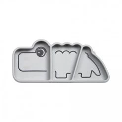 Done By Deer Stick & Stay Silicone Snack Plate Croco -Baby Products Sale Store 1709355.1572722503