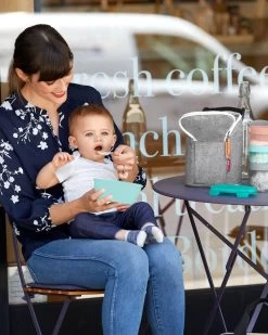 Skip Hop Easy Serve Travel Bowl & Spoon- Grey -Baby Products Sale Store 252009 1