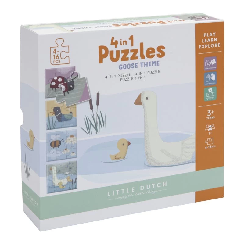 Little Dutch LD 4 In A Box Puzzle Little Goose 3 Little Dutch LD 4 In A Box Puzzle Little Goose