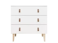 Indy 3 Drawer Dresser White/ Natural
