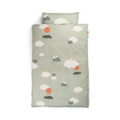 Done By Deer Bedlinen Happy Clouds 100x130xm -Baby Products Sale Store Bedlinen junior Happy clouds Green Front PS 700x 697e9b47 85b3 4751 84d1 df3a78cf2c31