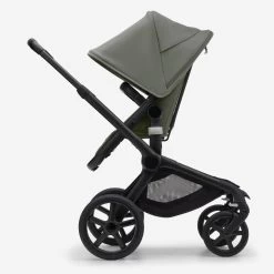 Bugaboo Fox5 Complete -Baby Products Sale Store Bugaboo Fox 5 bassinet seat stroller black chassis forest green fabrics forest green sun canopy x PV006115 04
