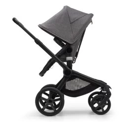 Bugaboo Fox5 Complete -Baby Products Sale Store Bugaboo Fox 5 bassinet seat stroller black chassis grey melange fabrics grey melange sun canopy x PV006313 04