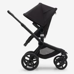 Bugaboo Fox5 Complete -Baby Products Sale Store Bugaboo Fox 5 bassinet seat stroller black chassis midnight black fabrics midnight black sun canopy x PV006272 04