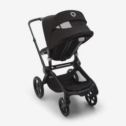 Bugaboo Fox5 Complete -Baby Products Sale Store Bugaboo Fox 5 bassinet seat stroller black chassis midnight black fabrics midnight black sun canopy x PV006272 07