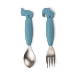 Done By Deer Easy-grip Spoon & Fork Set -Baby Products Sale Store Easy grip spoon and fork set Deer friends Blue Front 700x 36fa1e13 5e56 4fb5 b467 401c8f852bda