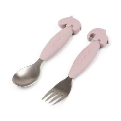 Done By Deer Easy-grip Spoon & Fork Set -Baby Products Sale Store Easy grip spoon and fork set Deer friends Powder Front 2 700x 94ce1e2b c494 4cfb ae69 426b0001c497