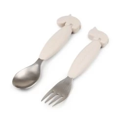 Done By Deer Easy-grip Spoon & Fork Set -Baby Products Sale Store Easy grip spoon and fork set Deer friends Sand Front 2 700x eeb3a906 b751 40d2 8064 b0affa62d9e1