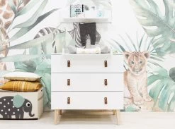 Indy 3 Drawer Dresser White/ Natural -Baby Products Sale Store Indy4