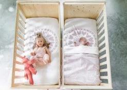 Fitted Sheet Witlof For Kids 120 X 60 -Baby Products Sale Store Ledikanthoeslaken Little Lof misty pink 2