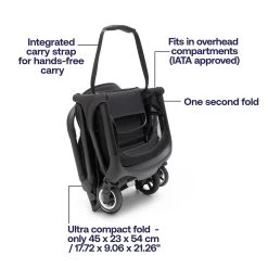 Bugaboo Butterfly Complete -Baby Products Sale Store PV005053 Bugaboo Butterfly black chassis midnight black fabrics midnight black sun canopy x PV005053 10