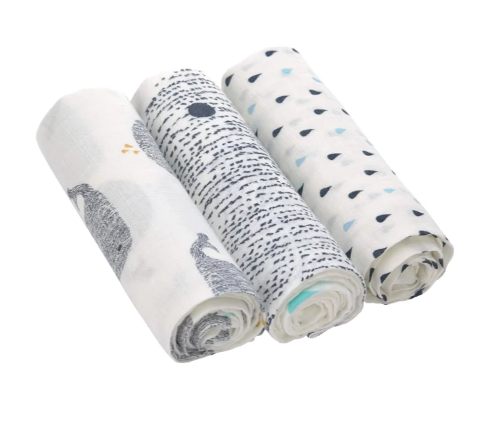 LÄSSIG Heavenly Soft Swaddle Large 3 Pack 4 LÄSSIG Heavenly Soft Swaddle Large 3 Pack - Image 2