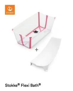 Stokke Flexi Bath Bundle -Baby Products Sale Store Stokke Flexibath Transparent Pink bundle