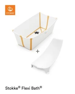 Stokke Flexi Bath Bundle -Baby Products Sale Store Stokke Flexibath White Yellow bundle