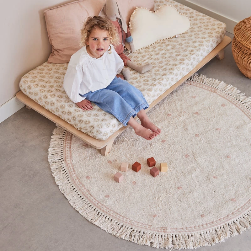 Rug Emma Dots Pink 130 X 130 Cm 4 Rug Emma Dots Pink 130 X 130 Cm - Image 2