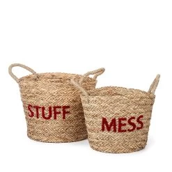 Basket Set Of 2 Messy Stuff -Baby Products Sale Store kidsdepot messy stuff manden set coral red wwwbabyplusnl