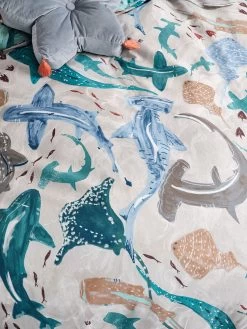 Duvet Cover Set Shark School 13 Duvet Cover Set Shark School -Baby Products Sale Store lh kids shark school aqua qcs d1r