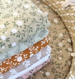 Muslin Cloth 2pk -Baby Products Sale Store mublgr05 lr 6 muslin cloth set of 2 blossom dark sage