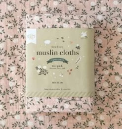 Muslin Cloth 2pk -Baby Products Sale Store mublpi04 lr 4 muslin cloth set of 2 blossom dusty pink