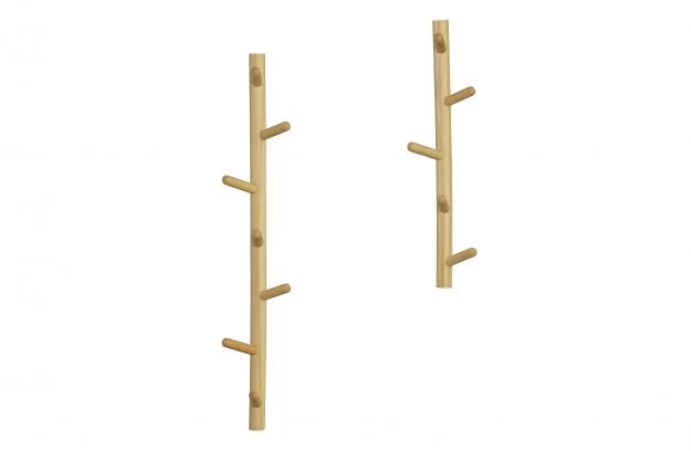 Marrit Coatrack 5 Hooks Wood 4 Marrit Coatrack 5 Hooks Wood - Image 2